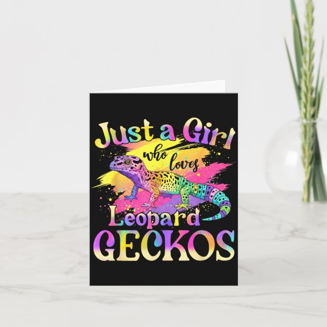 Just A Girl Who Loves Leopard Geckos  Karte (Vorderseite)