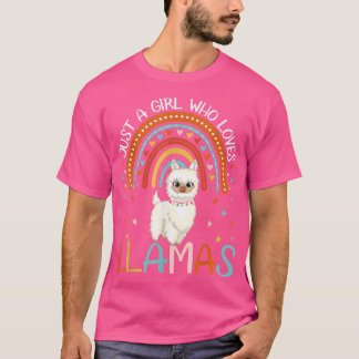 Just A Girl Who Loves Llamas For Women Girl Kids  T-Shirt