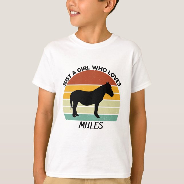 Just a girl who loves mules T-Shirt (Vorderseite)
