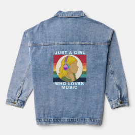 Just a girl who loves music jeansjacke
