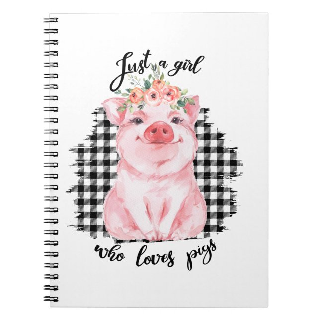 Just a Girl who loves pigs Notizblock (Vorderseite)
