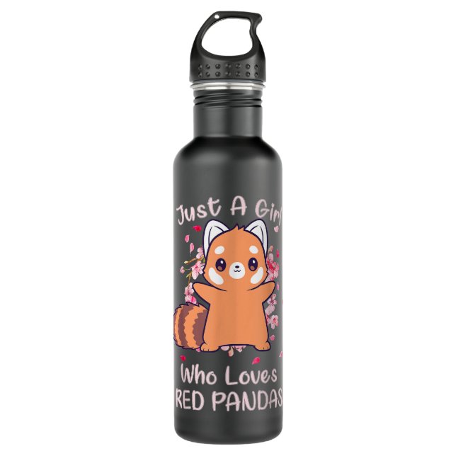 Just A Girl Who Loves Red Pandas  Edelstahlflasche (Vorderseite)