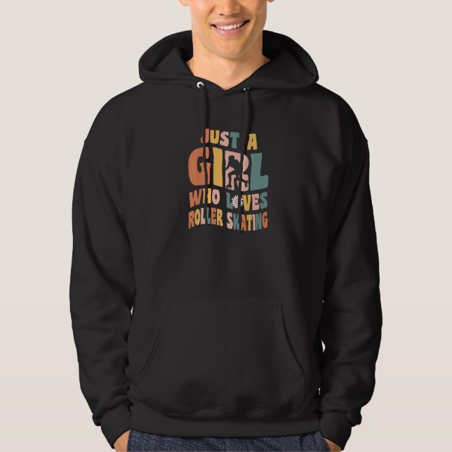Just A Girl Who Loves Roller Skating Inline Skater Hoodie (Vorderseite)