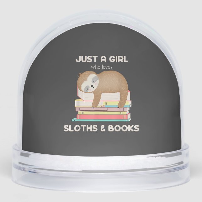Just a girl who loves sloths and books Reader T-Sh Schneekugeln (Vorderseite)