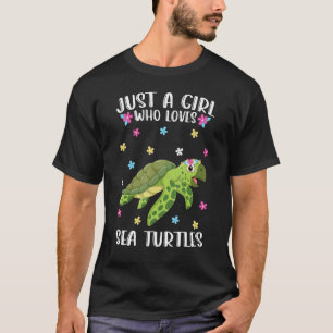 Just A Girl Who Loves Turtle Cute Turtle T-Shirt