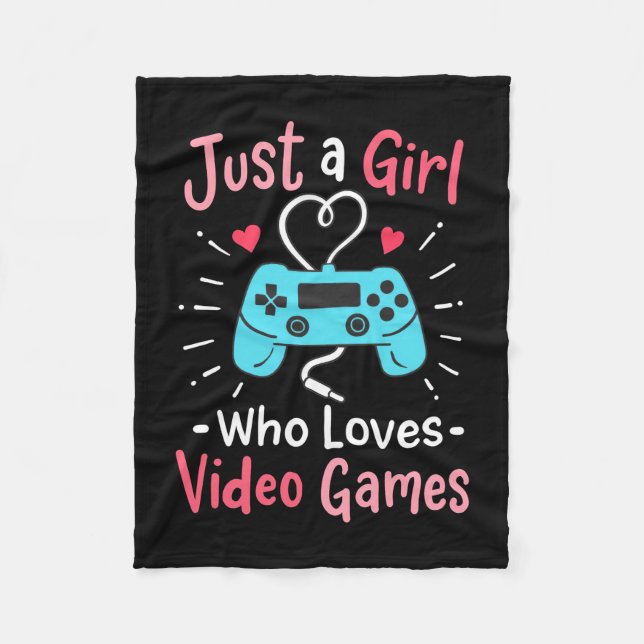 Just A Girl Who Loves Video Games Fleecedecke (Vorderseite)