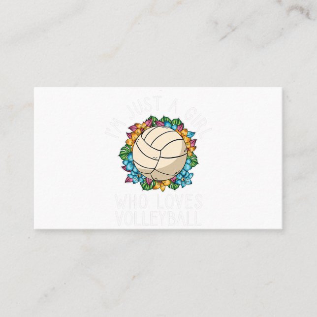 Just A Girl Who Loves Volleyball for teen girls Visitenkarte (Vorderseite)