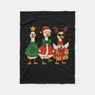 Just A Jolly Goose - Weihnachtsgoose - Merry Goosm Fleecedecke