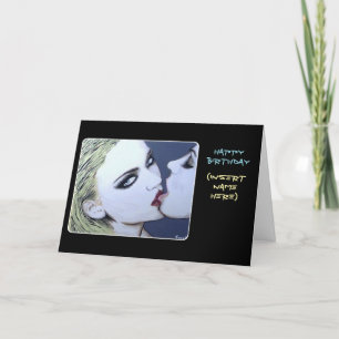 'Just a Kiss' Gemälde auf einem Dankeskarte