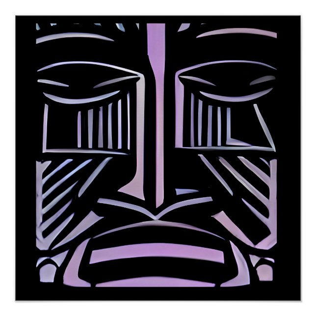 Just a Little Black and Purple Tiki Poster (Vorderseite)