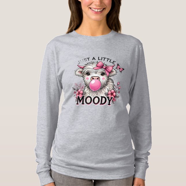 Just A Little Moody Baby Cow T-Shirt (Vorderseite)
