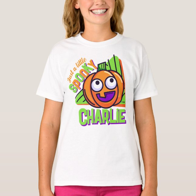 Just a Little Spooky Pumpkin - white custom tshirt (Vorderseite)