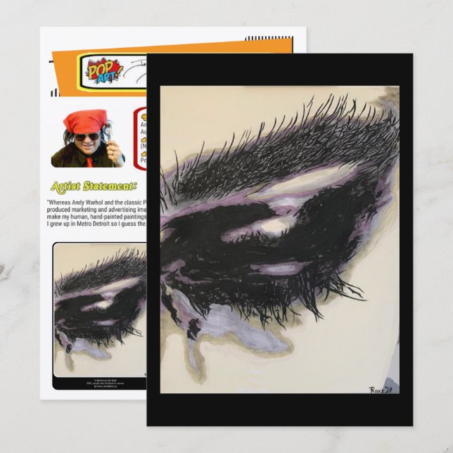 ‘Just a Memory’ Painting on a Small-Scale Print  Einladung (Vorne/Hinten)