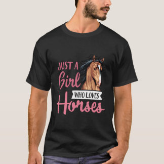 Just A Who Lieben Pferde Reiten Unterricht T-Shirt