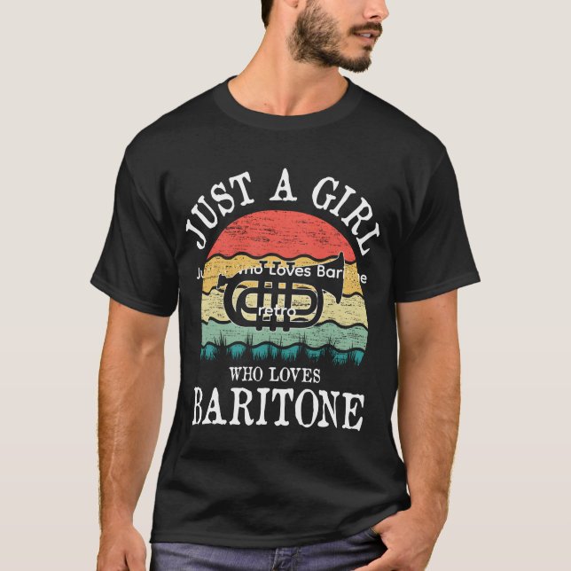 Just A Who Loves Baritone retro T-Shirt (Vorderseite)