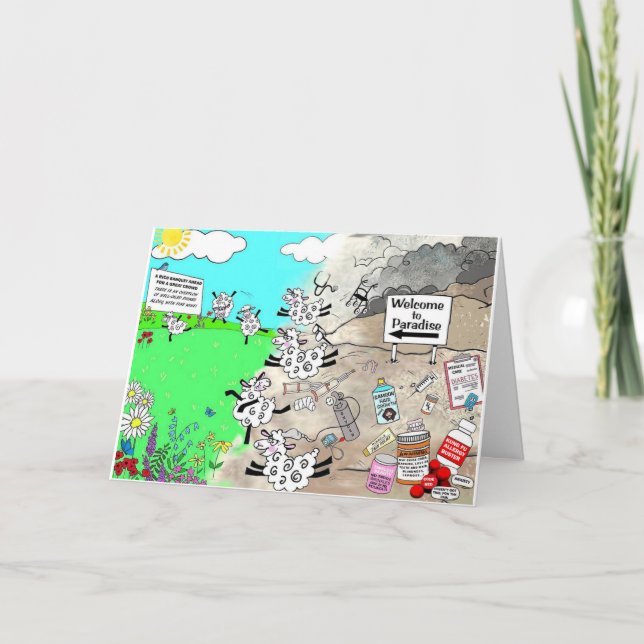 "Just around the corner" Danke Karte (Vorderseite)