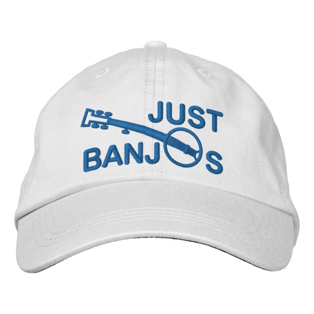 Just Banjos Cap mit Blauer Stickerei Bestickte Baseballkappe (Vorderseite)