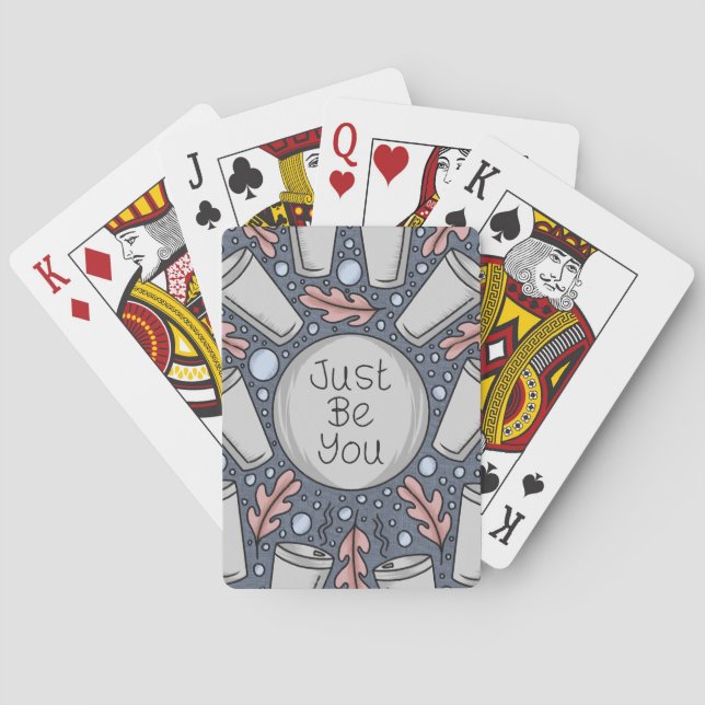 Just be you- hand drawn illustration  spielkarten (Rückseite)