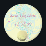 Just Beachy Wedding Magnet<br><div class="desc">Wirbel und Muscheln Beach Wedding Magnet</div>