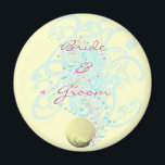 Just Beachy Wedding Magnet<br><div class="desc">Muschel und Wirbel Hochzeitsmagnete am Strand</div>