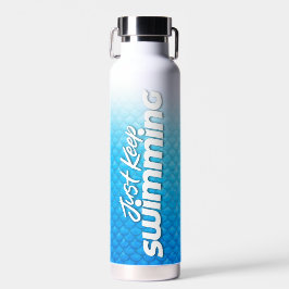 "Just Behalt Swimming" Blaue Waage Schwimmbad Lebe Trinkflasche