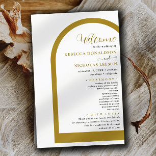 Just Boho Arch Script Texte Programme de Mariage