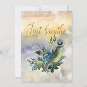 Just Breathe Collage Karte