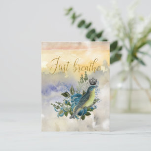 Just Breathe Collage Postkarte