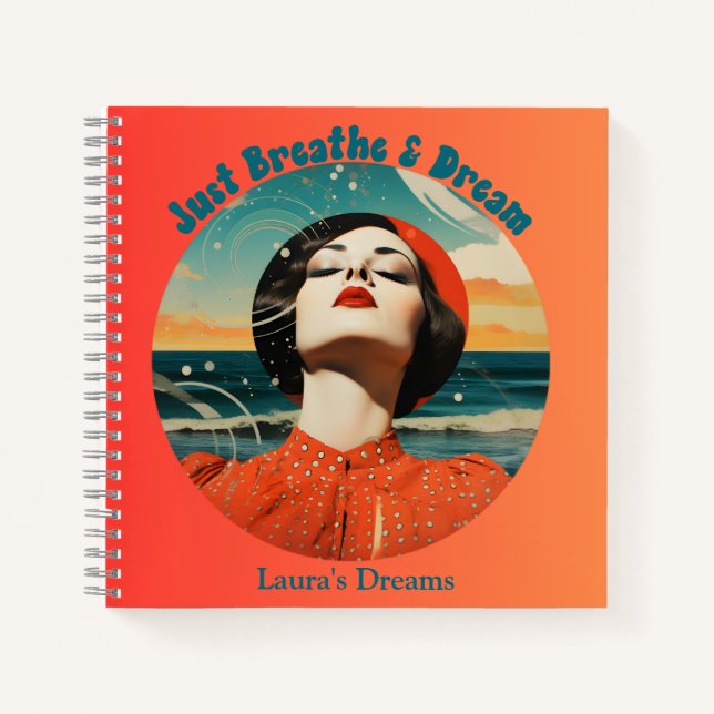 Just Breathe & Dream Retro Journal (Devant)
