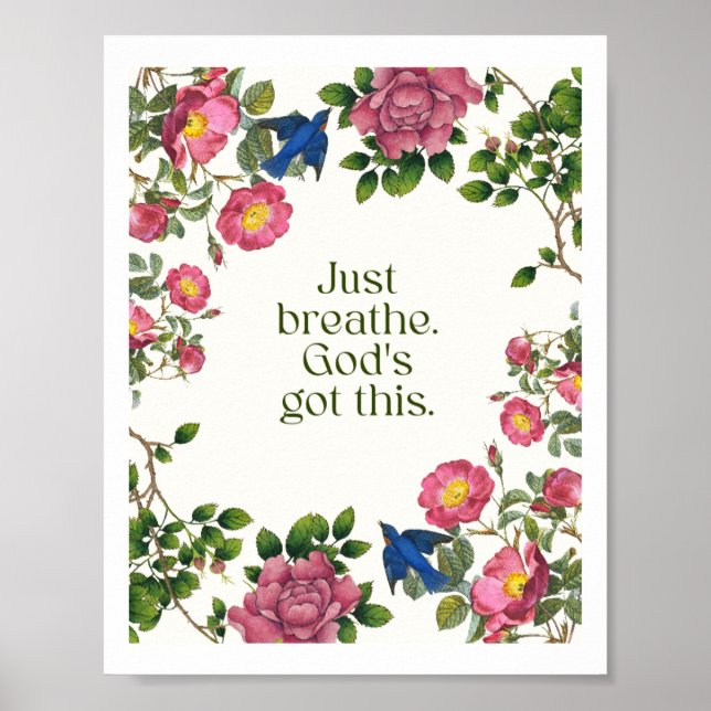 Just Breathe. God's Got This Poster (Vorne)