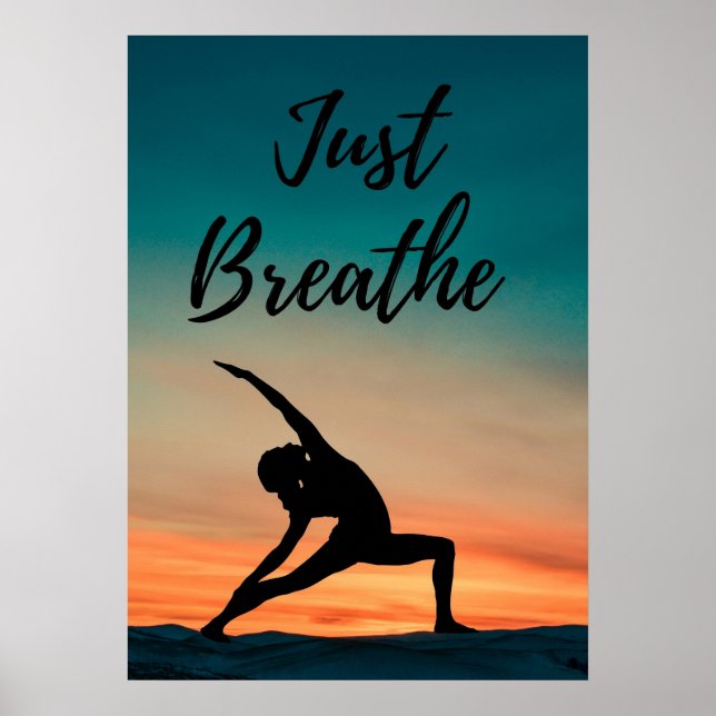 Just Breathe - Poster de Yoga (Devant)