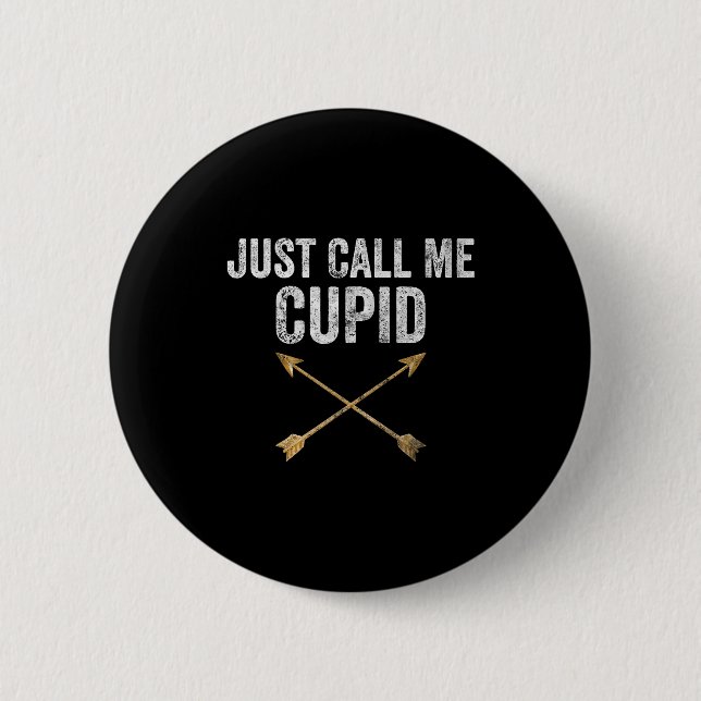Just Call Me Cud Shirt Retro Arrow Valentine Day  Button (Vorderseite)