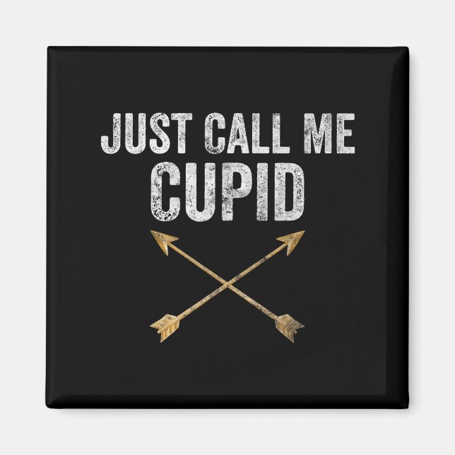 Just Call Me Cud Shirt Retro Arrow Valentine Day  Magnet (Vorne)