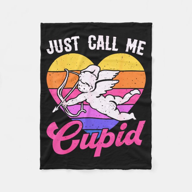 Just Call Me Cud Valentine Cute Arrow Heart Couple Fleecedecke (Vorderseite)