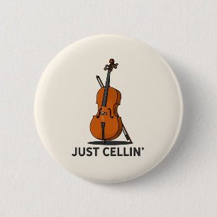 Just Cellin Cellist Performance Music Cello Button