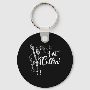 Just Cellin Funny Cellist Musician Gift Cello Schlüsselanhänger