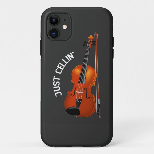 Just Cellin' Funny Chilling Cello Violin Case-Mate iPhone Hülle (Rückseite)