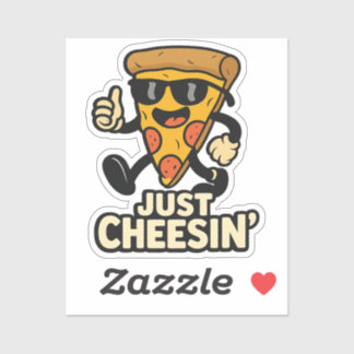 Just Cheesin' Funny Pizza Schlüsselanhänger - Nied Aufkleber