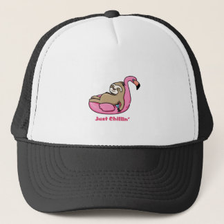 JUST CHILLIN' - Lazy Sloth & Pink Flamingo Truckerkappe