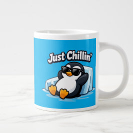 JUST CHILLING PINGUIN Throw Pillow Jumbo-Tasse