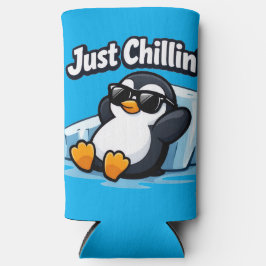 JUST CHILLING PINGUIN Throw Pillow Selters Dosenkühler