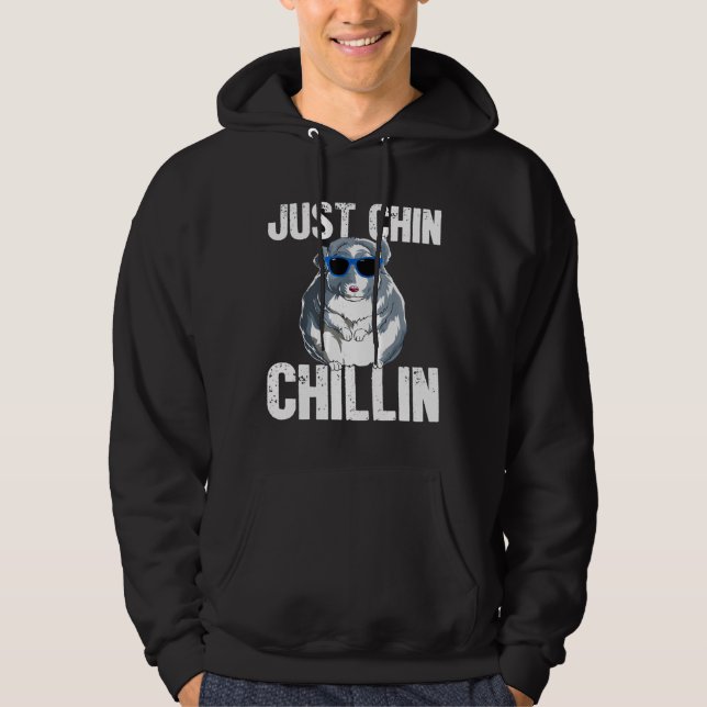 Just Chin Chillin Adorable Süße Tier Lover Hoodie (Vorderseite)