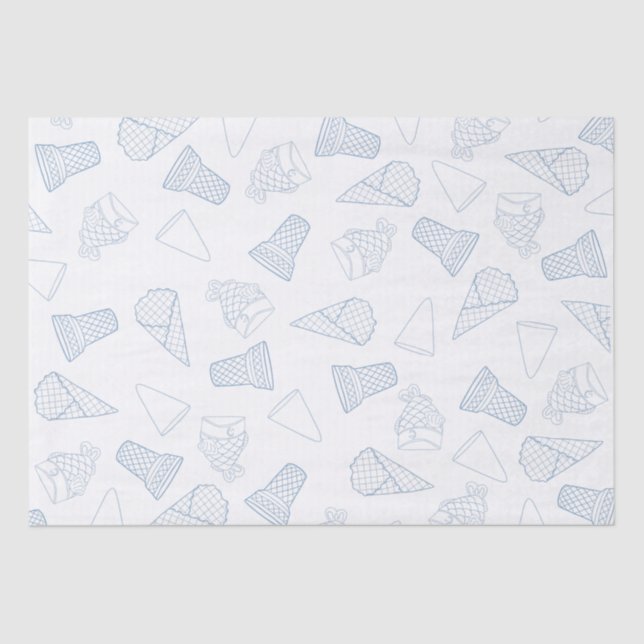 Just Cones Blue Tissue Seidenpapier (Vorderseite)