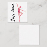 Just Dance Ballerina Note Card | Elegantes Ballett