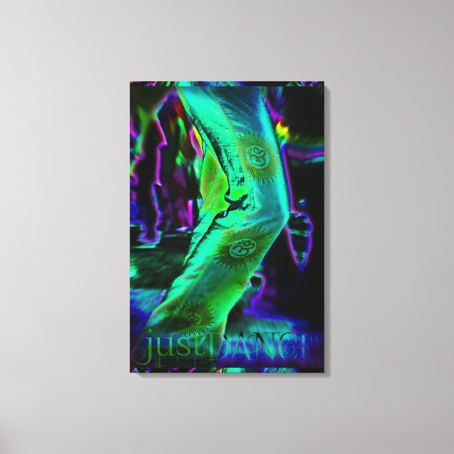 Just Dance Psychedelic Colors Wrapped Canvas Leinwanddruck (Vorderseite)