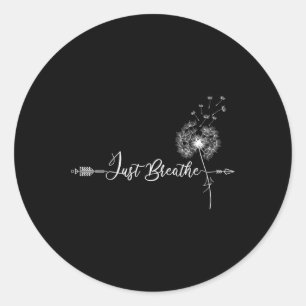 Just Dandelion Tattoo Arrow atmende Dandelion Fl Runder Aufkleber