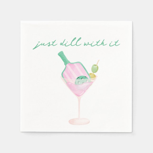 Just Dill mit der Pickleball-Linie Serviette (Vorderseite)