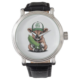 Just Dill mit It Cow , Funny Pickle Armbanduhr