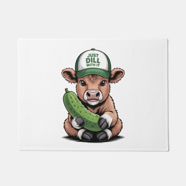 Just Dill mit It Cow , Funny Pickle Fußmatte (Vorderseite)