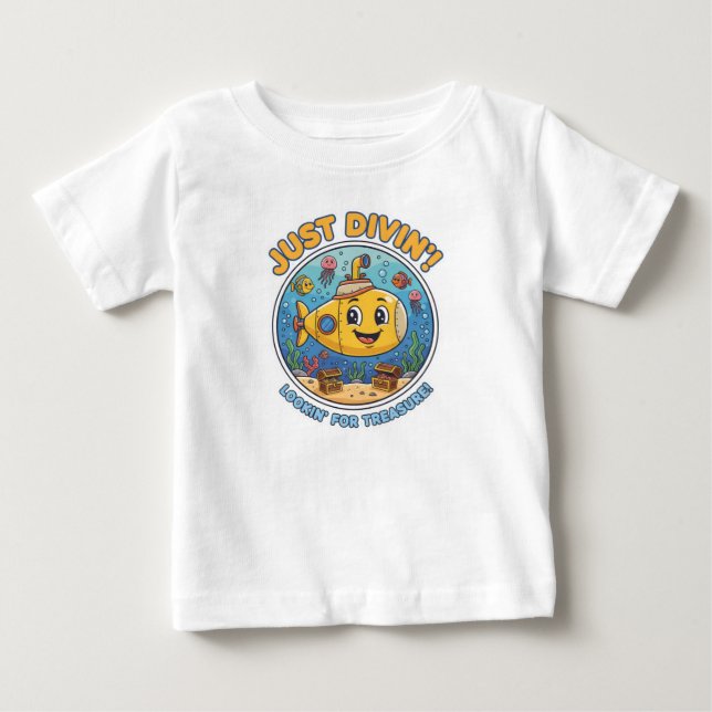 Just Divin'! Lookin' For Treasure Baby T-shirt (Vorderseite)